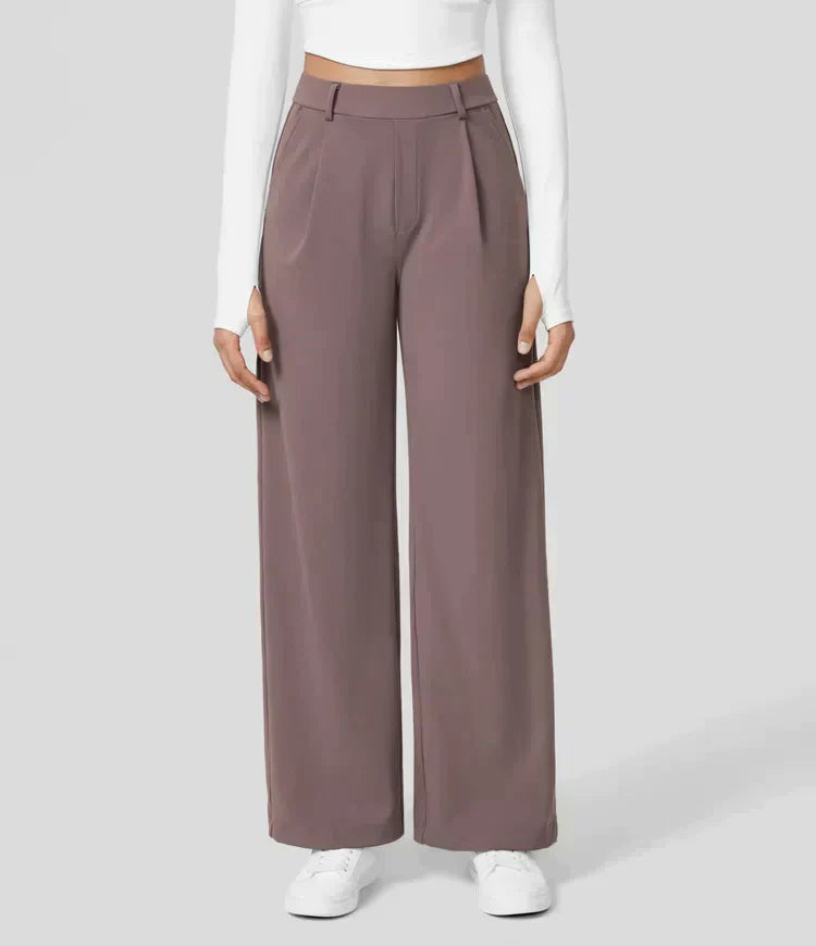 Levoire | Pantalon Palazzo Évasé Taille Haute Pour Femmes