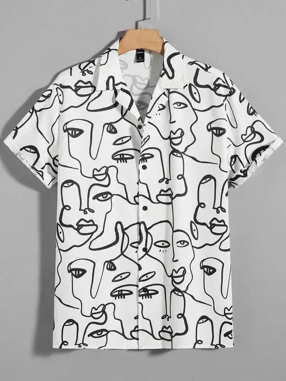 Levoire | Chemise homme avec impression numérique 3D 6style