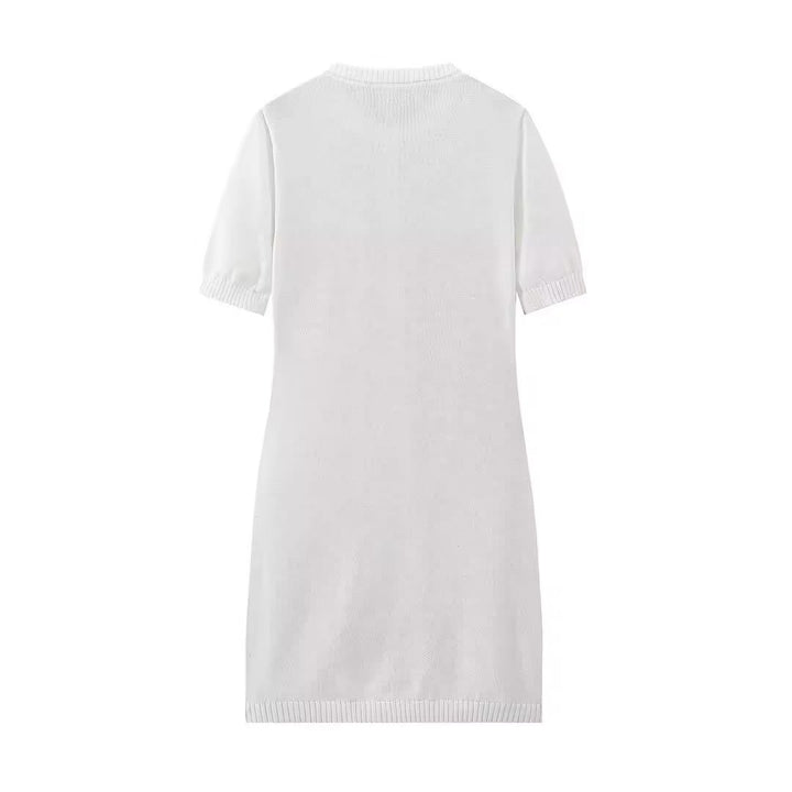 Levoire | Robe En Tricot Élégante Avec Patte De Boutonnage