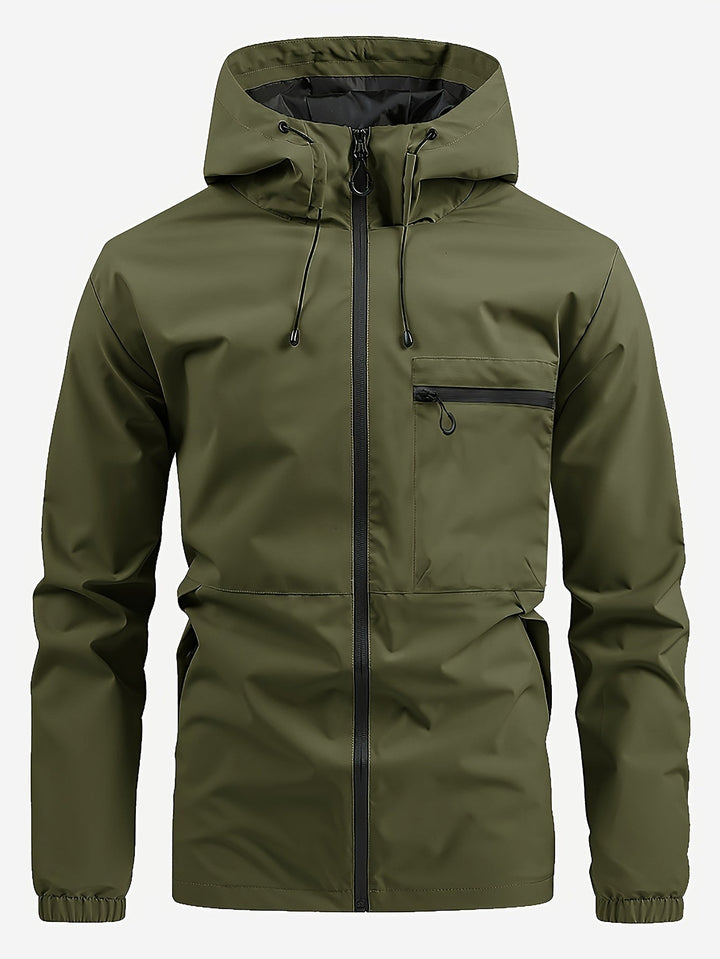 Levoire | Sweat À Capuche Décontracté Avec Poches Zippées Olive vert 1