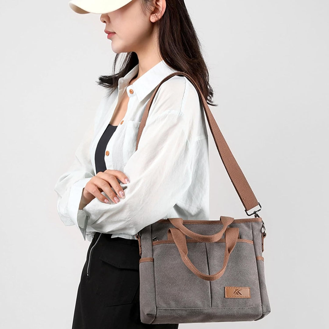 Levoire | Sac Bandoulière En Toile Pratique Avec Des Compartiments Spacieux