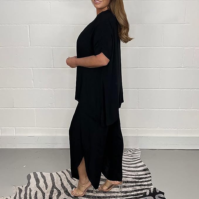 Levoire | Top En Viscose Décontracté Pour Femmes Avec Culottes Fluides Noir