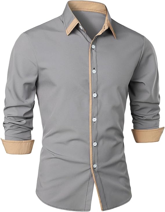 Levoire | Homme Chemise À Manches Longues Respirante Gris clair