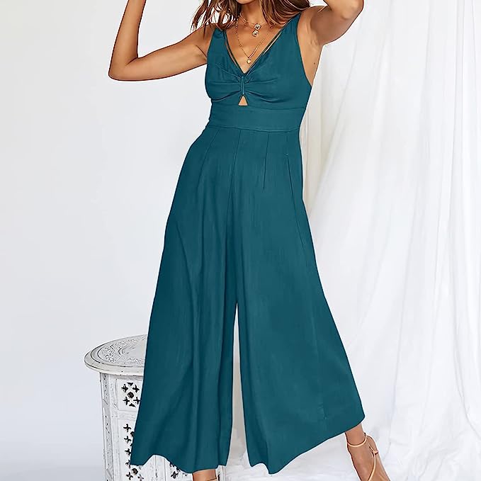 Levoire | Combinaisons Élégantes Avec Décolleté En V Turquoise