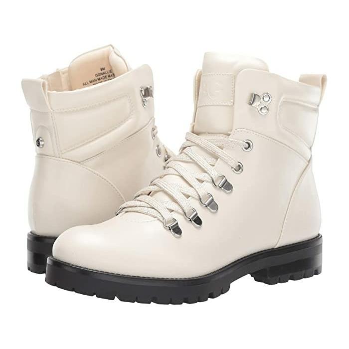 Levoire | Bottes Tendance Avec Fermeture Éclair Latérale Et Lacets 9.5 Blanc