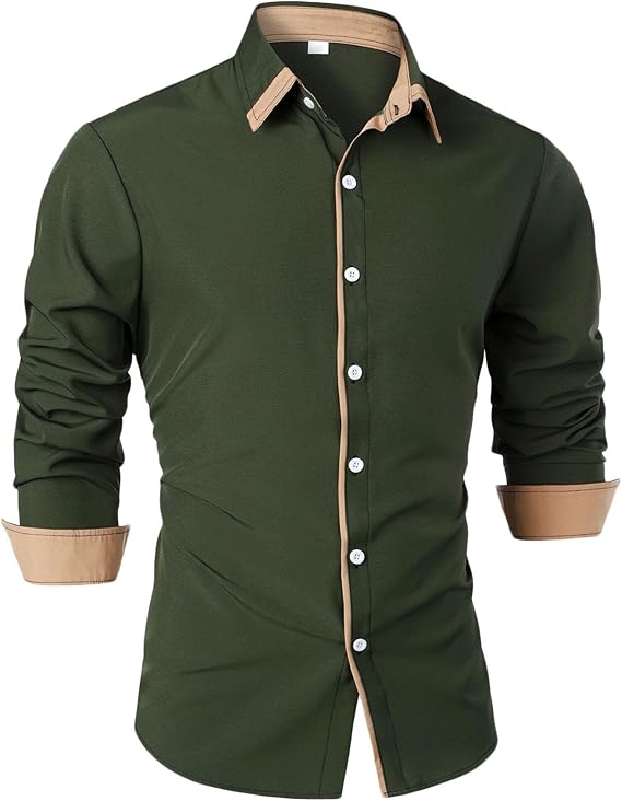 Levoire | Homme Chemise À Manches Longues Respirante Vert armée