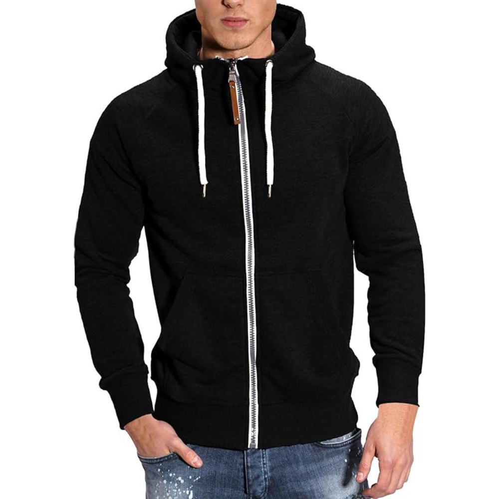 Levoire | Gilet À Capuche Stylé Pour Hommes Noir