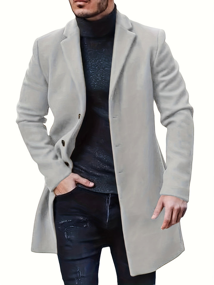 Levoire | Manteau Trench Pour Hommes Élégant Gris clair