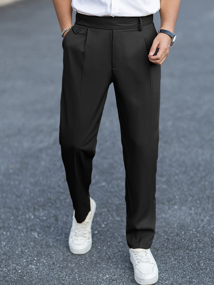 Levoire | Pantalon En Polyester De Style Cueilleur De Raisin Avec Détail À Boutons Noir