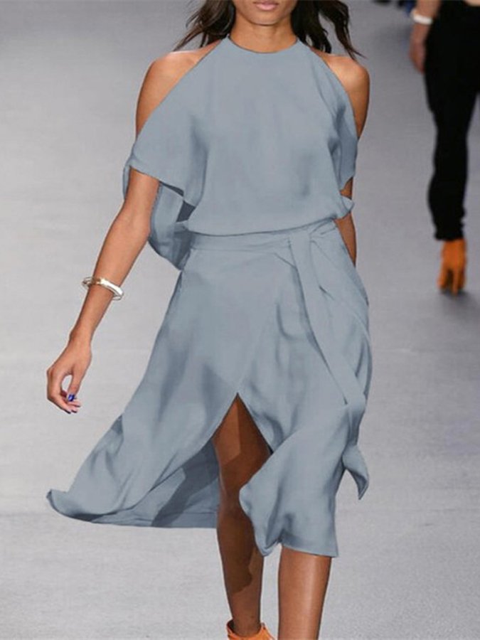 Levoire | Élégant et frais robe Gris