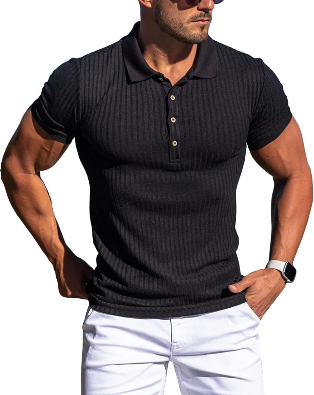 Levoire | Polo Élégant Pour Hommes Noir