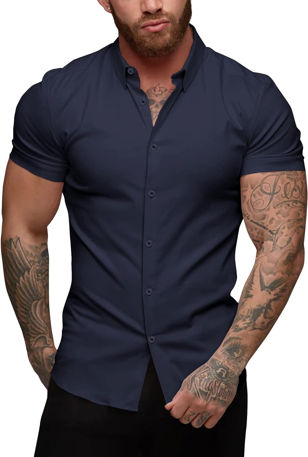 Levoire | Chemise Robe bleu marine
