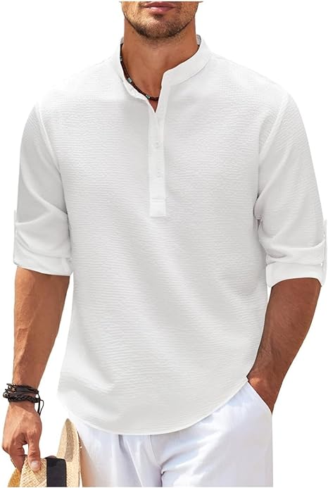 Levoire | Chemise Élégante À Col Montant Blanc