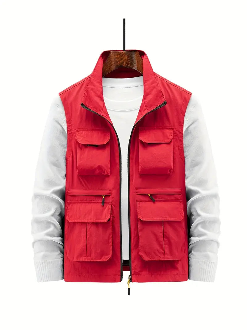 Levoire | Veste Homme Multi Poches Zippées Rot