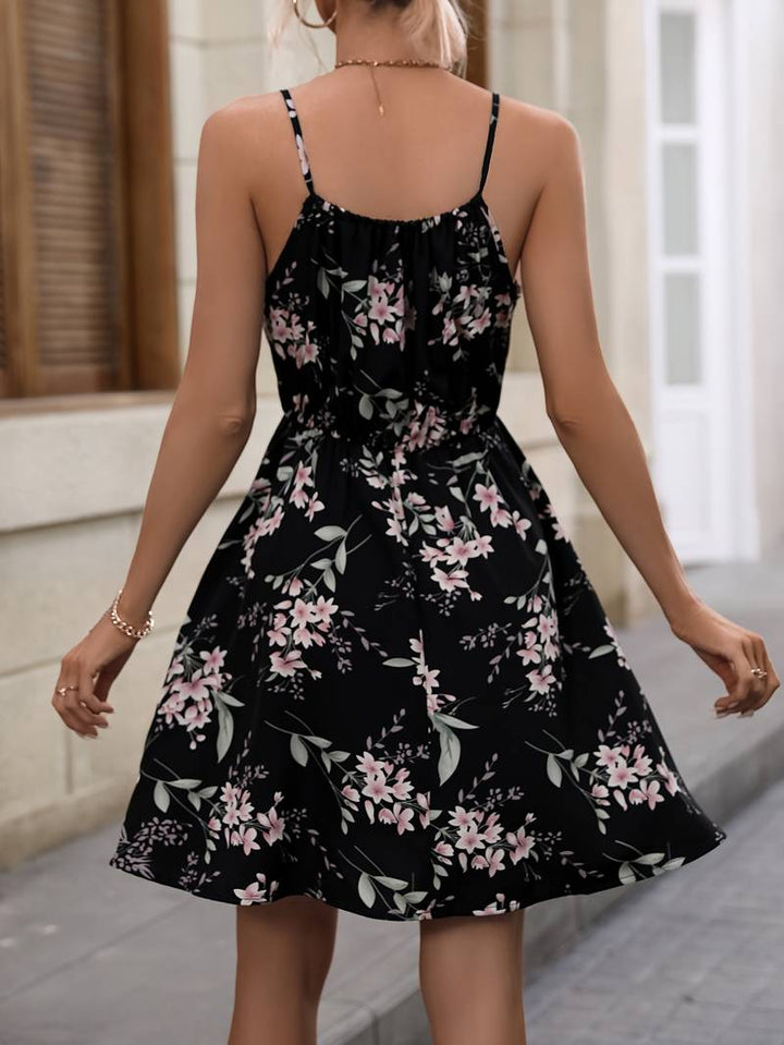 Levoire | Robe Sans Manches Avec Bretelles Spaghetti Florales