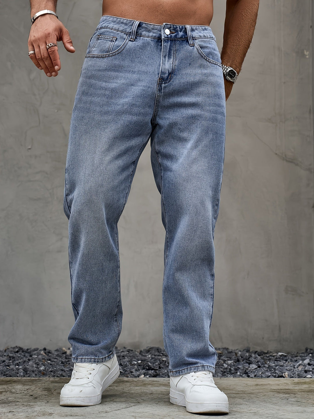 Levoire | Pantalon En Denim À Jambe Droite