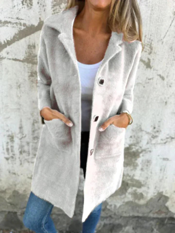 Levoire | Veste Femme En Rose À Boutons Gris