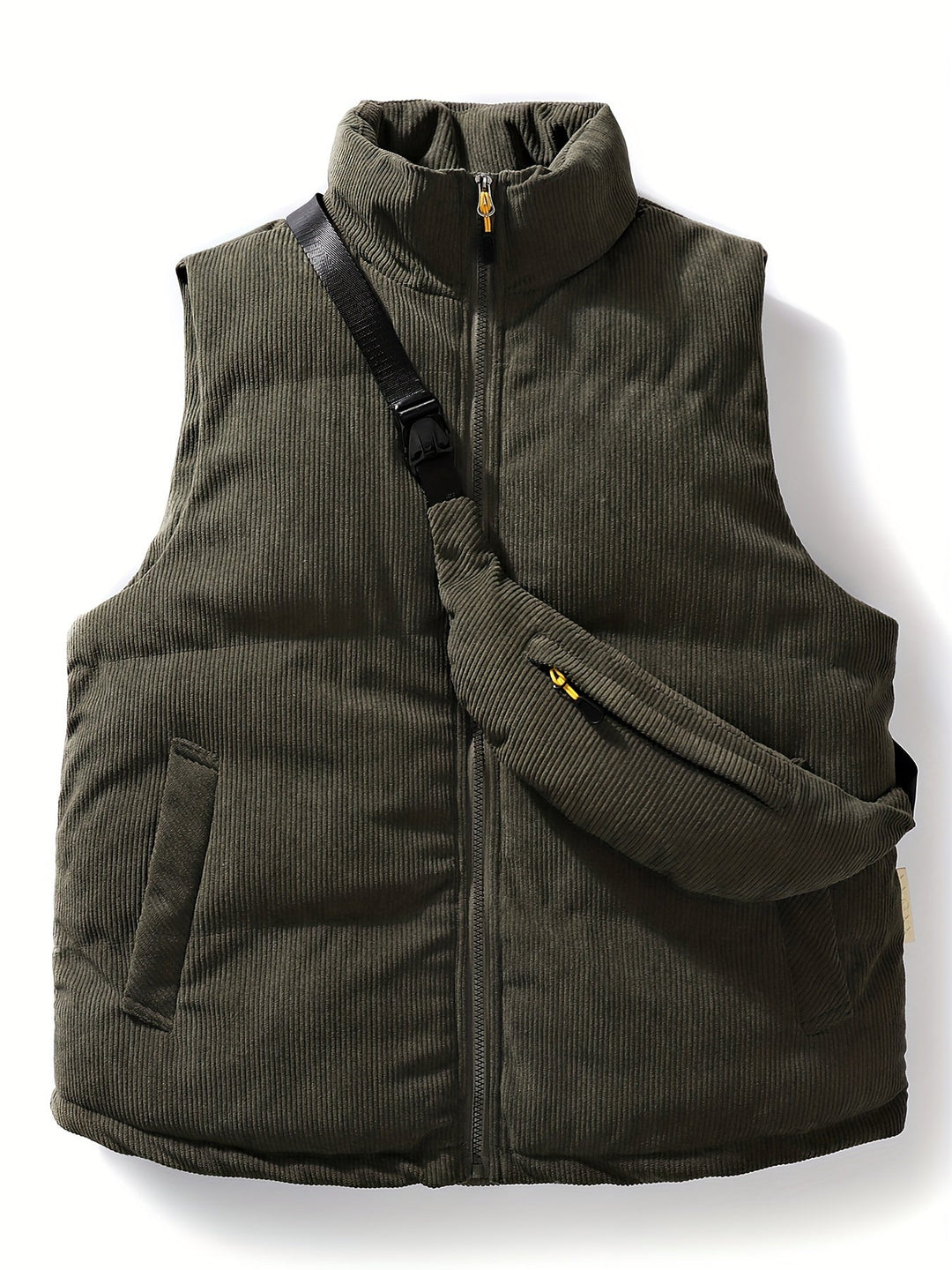 Levoire | Rento Taille Haute Gilet Avec Sac Croisé Olive vert 1