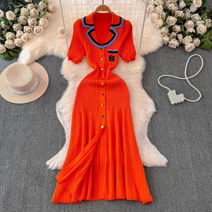 Levoire | longue en tricot pour femmes Orange Taille unique