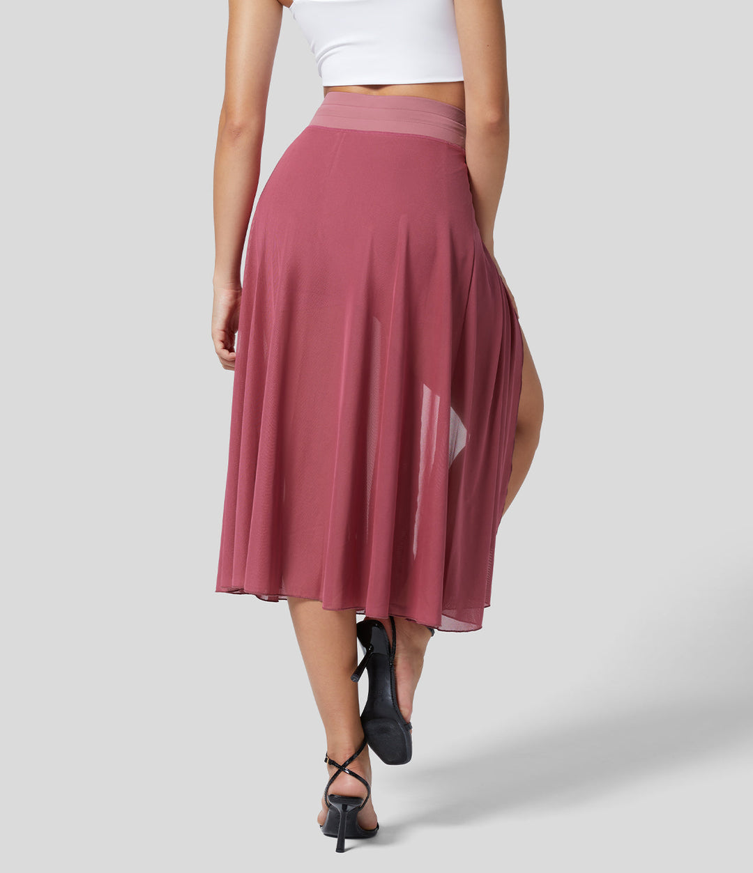 Levoire | Jupe Midi 2-En-1 Taille Haute