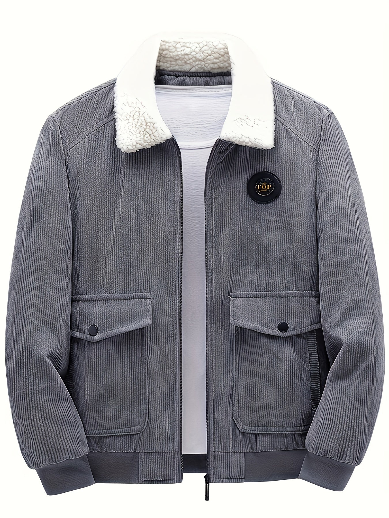 Levoire | Veste À Capuche En Polaire À Manches Longues Avec Cordon Et Fermeture Éclair Gris