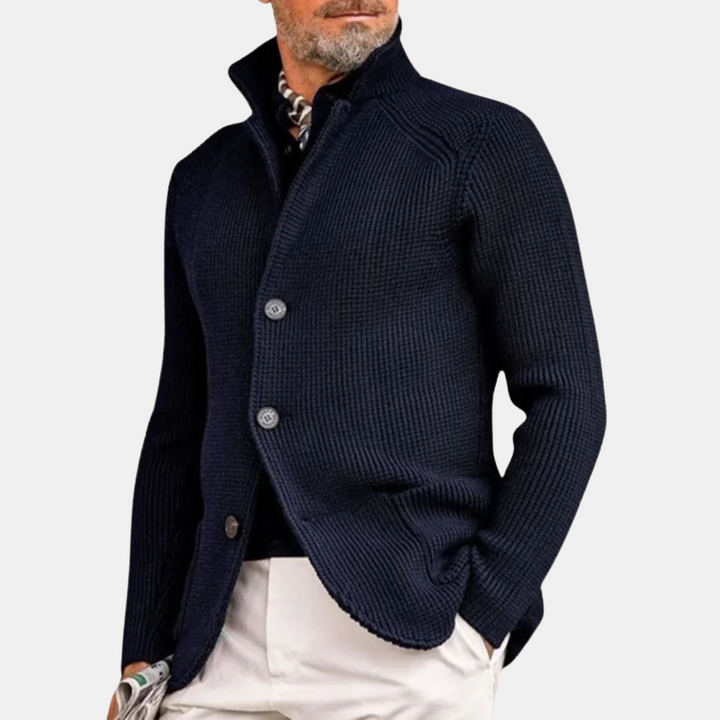 Levoire | Gilet en tricot fait main Bleu foncé