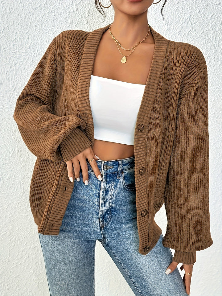 Levoire | Button Down Pull-Over En Tricot Chameau