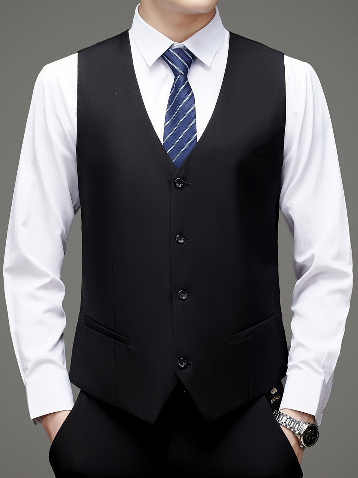 Levoire | Retro Homme Costume Avec Boutonnage Simple Et Col En V