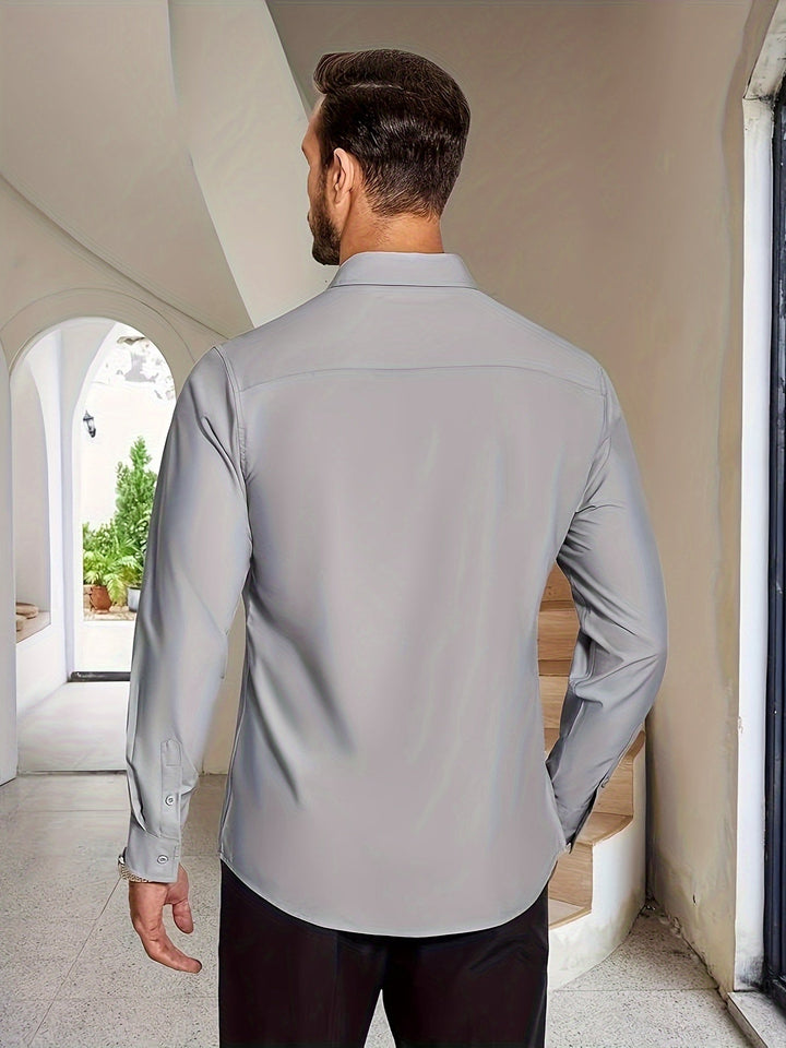 Levoire | Chemise Officielle Pour Homme Unie Avec Revers