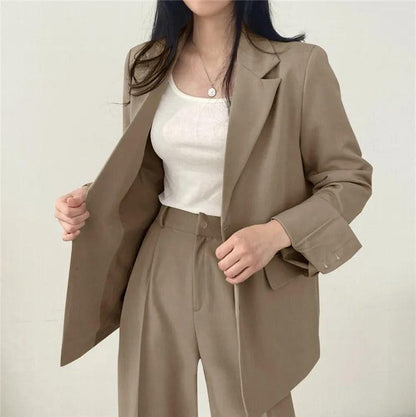 Levoire | Sur Mesure Blazer Et Pantalons Droits Set Pour Femmes