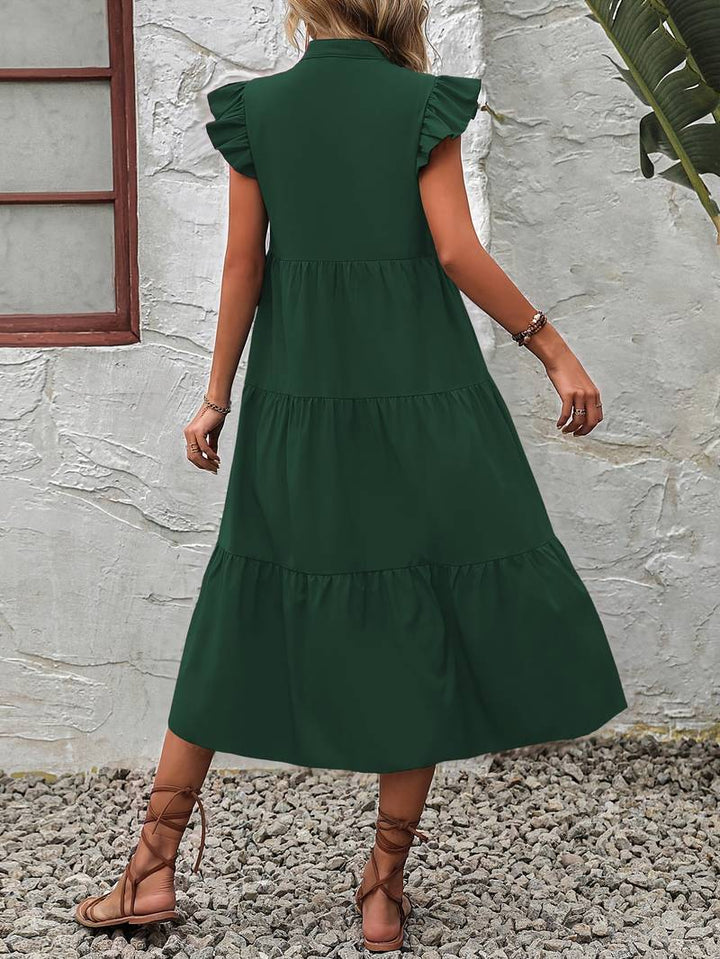 Levoire | Robe Élégante À Manches Volantées Pour Le Printemps Et L'Été