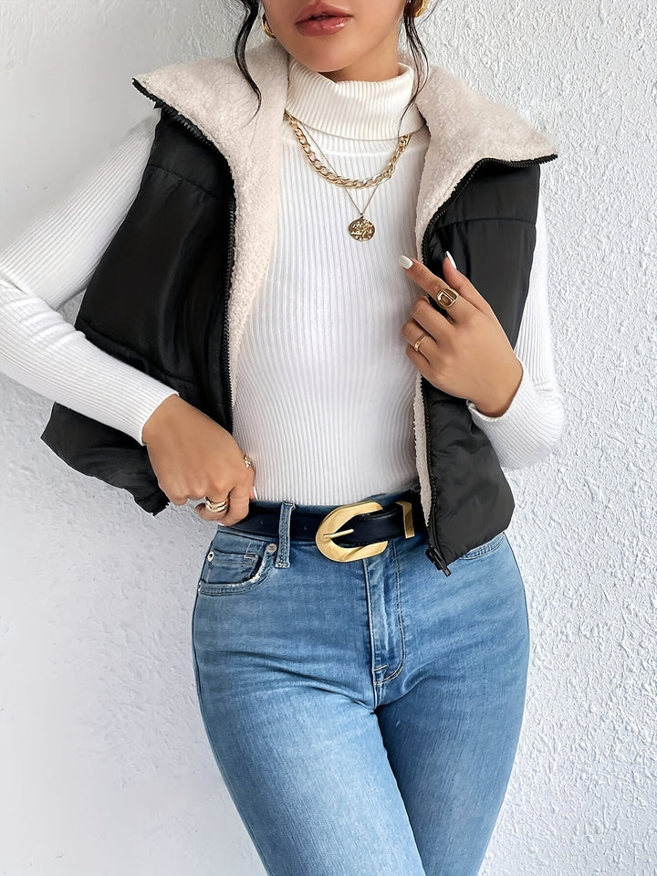 Levoire | Coussin En Polaire Gilet Rembourré Noir