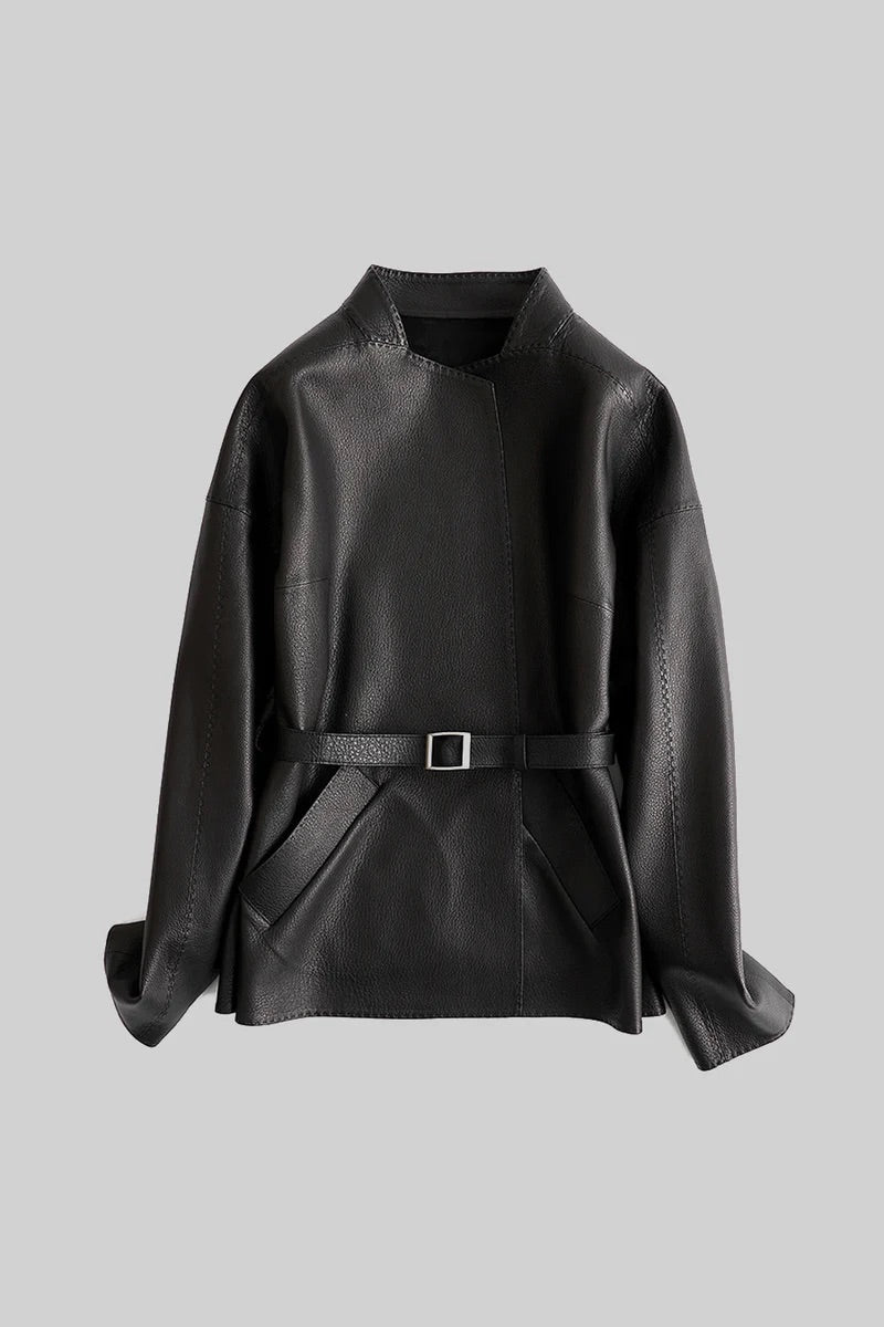Levoire | Blazer En Simili Cuir Cintré