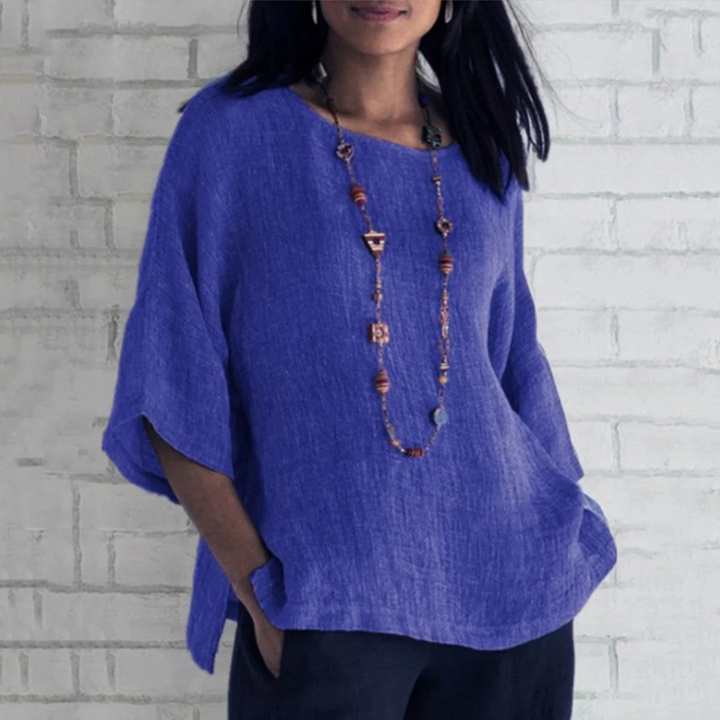Levoire | Ample - Haut Pour - Femmes - Manches 3/4 Bleu