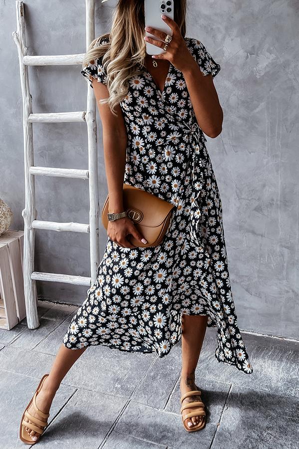 Levoire | Robe midi fleurie à marguerites adorée par vous