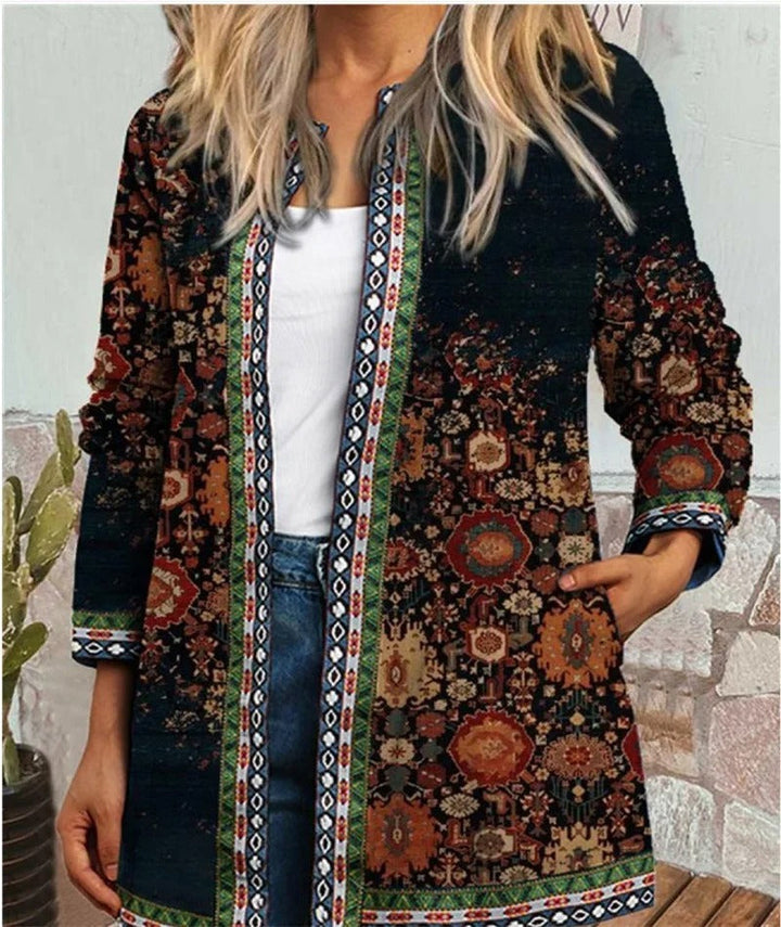 Levoire | Veste Boho Avec Motif Coloré Noir