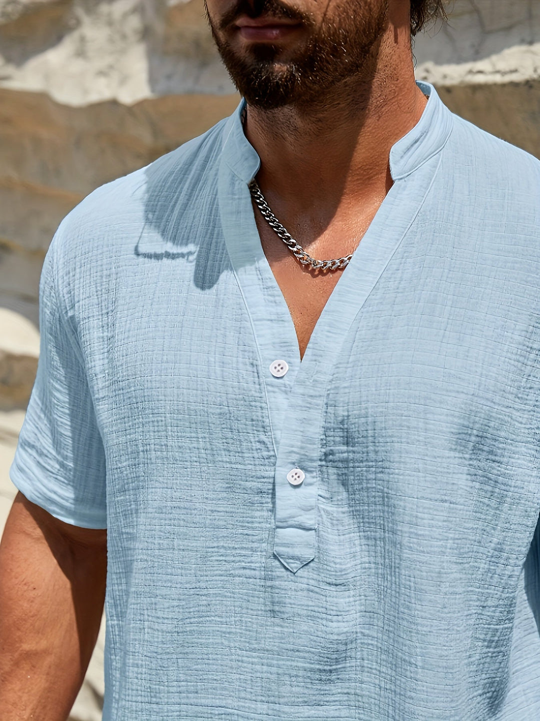 Levoire | T-Shirts Henley En Coton Suspendus