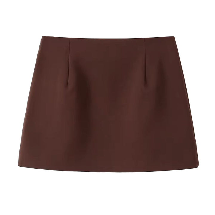 Levoire | Ensemble Deux Pièces Comprenant Veste Et Mini Jupe En Marron