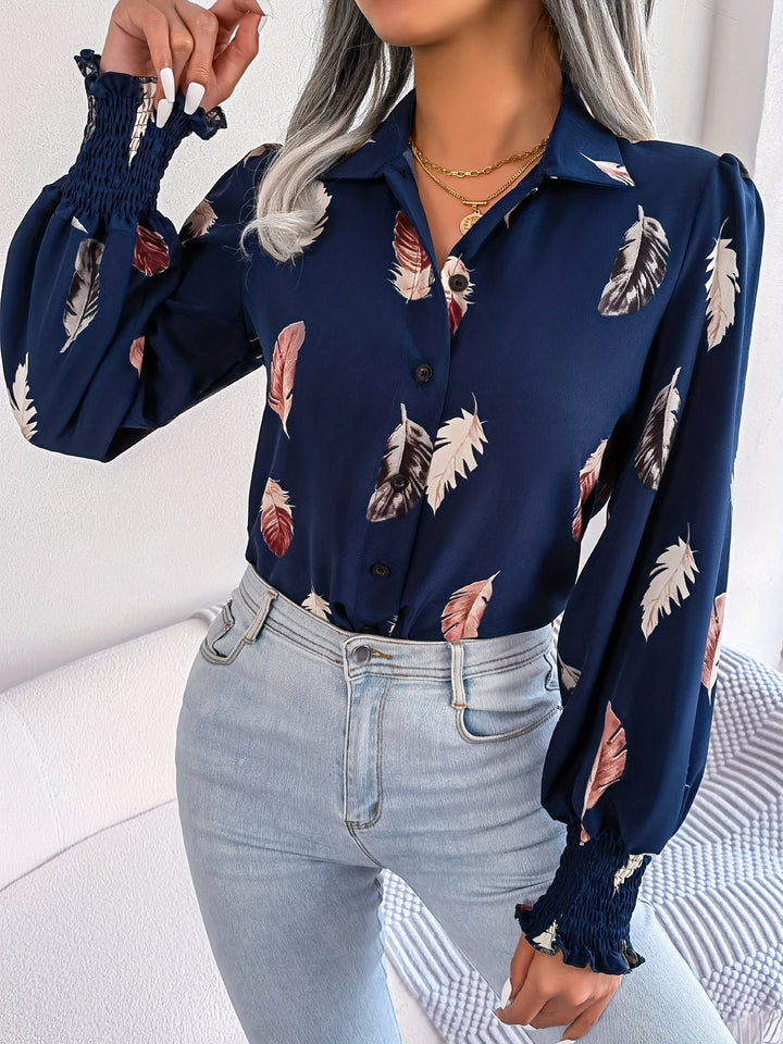 Levoire | Rennot-T-Shirts With Feather Patterns And Short Sleeves
