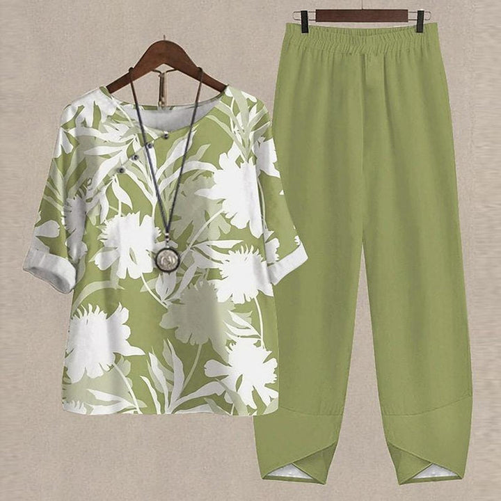 Levoire | Robe Imprimé Vert Manches 3 4 S Vert