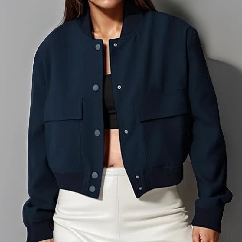 Levoire | Veste avec bouton et grandes poches Gris marine