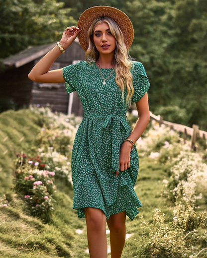 Levoire | Robe À Fleurs Boho Avec Volants