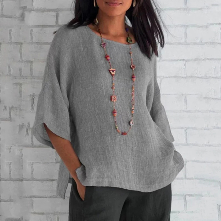 Levoire | Ample - Haut Pour - Femmes - Manches 3/4 Gris