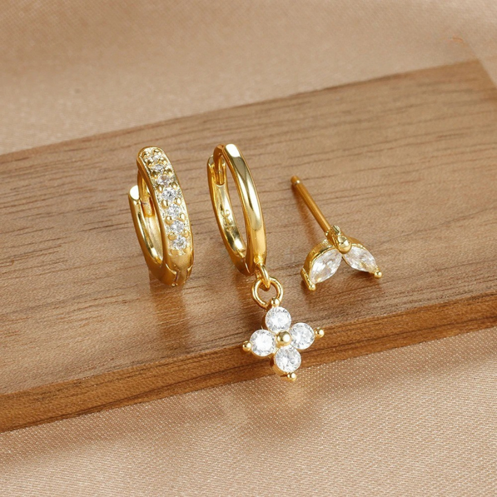 Levoire | Ensemble De Boucles D'Oreilles Luxe Pour Femmes Or Blanc 20 mm