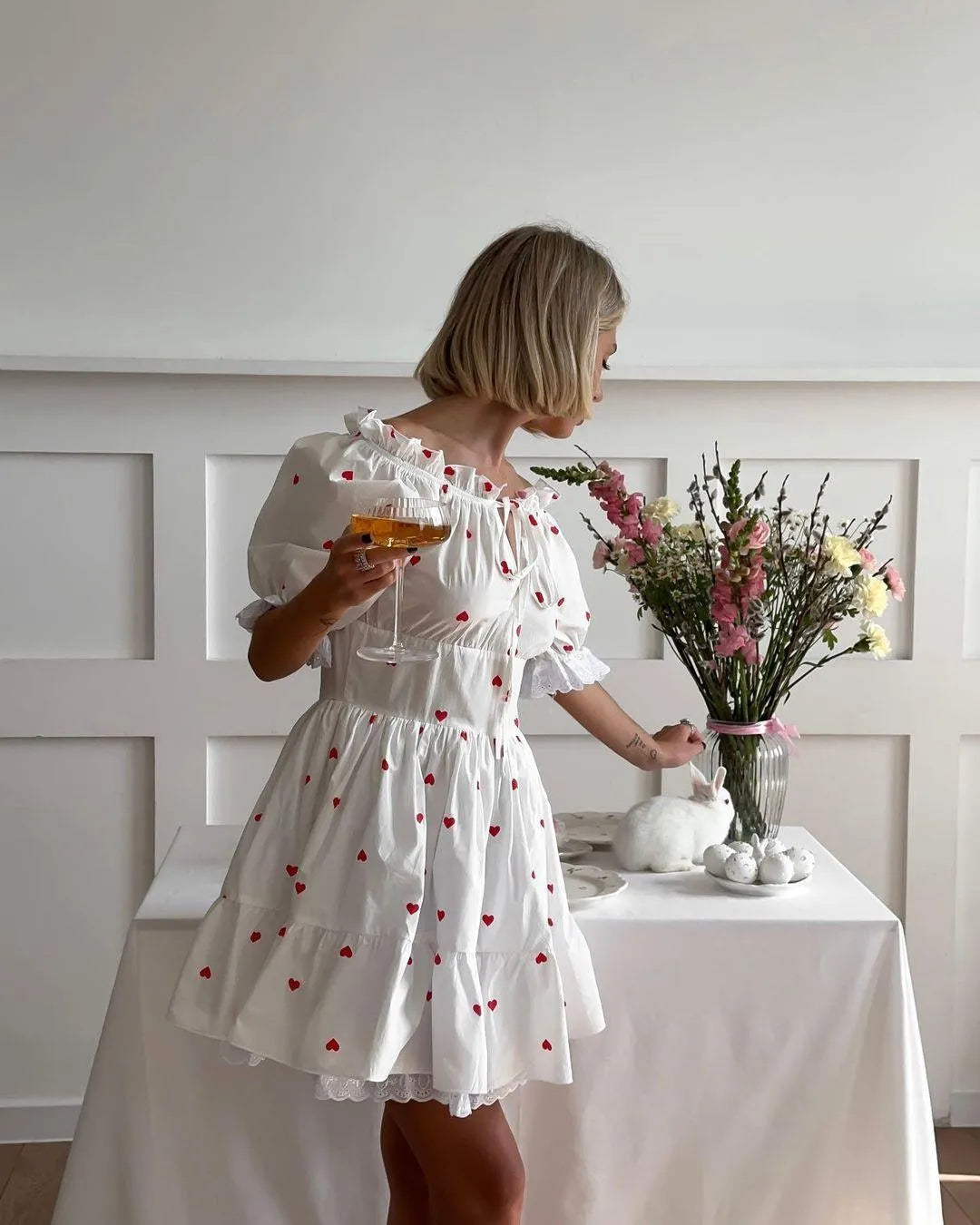 Levoire | Robe sexy avec un motif en forme de cœur et un design décolleté
