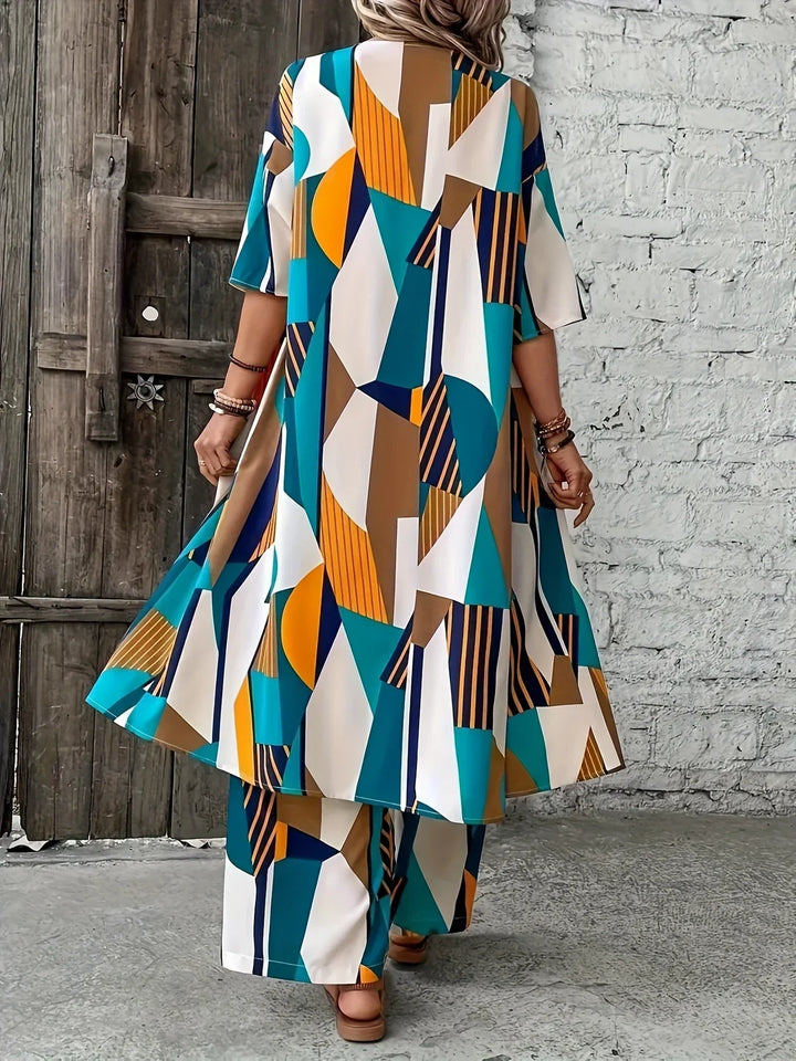 Levoire | Ensemble Chic Grande Taille Avec Imprimé Géométrique