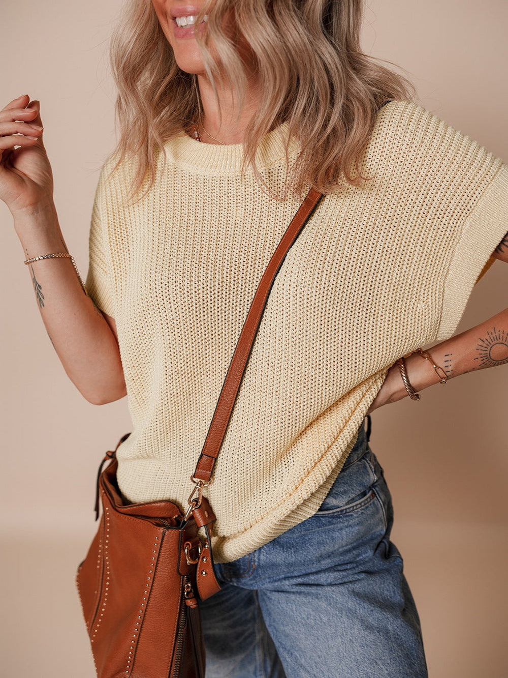 Levoire | Manches Courtes Col Rond Haut En Tricot