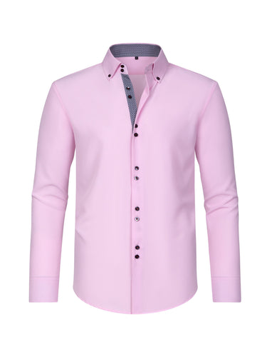 Levoire | Chemise Pour Homme Unie Avec Col Retourné Pour Des Apparitions Élégantes