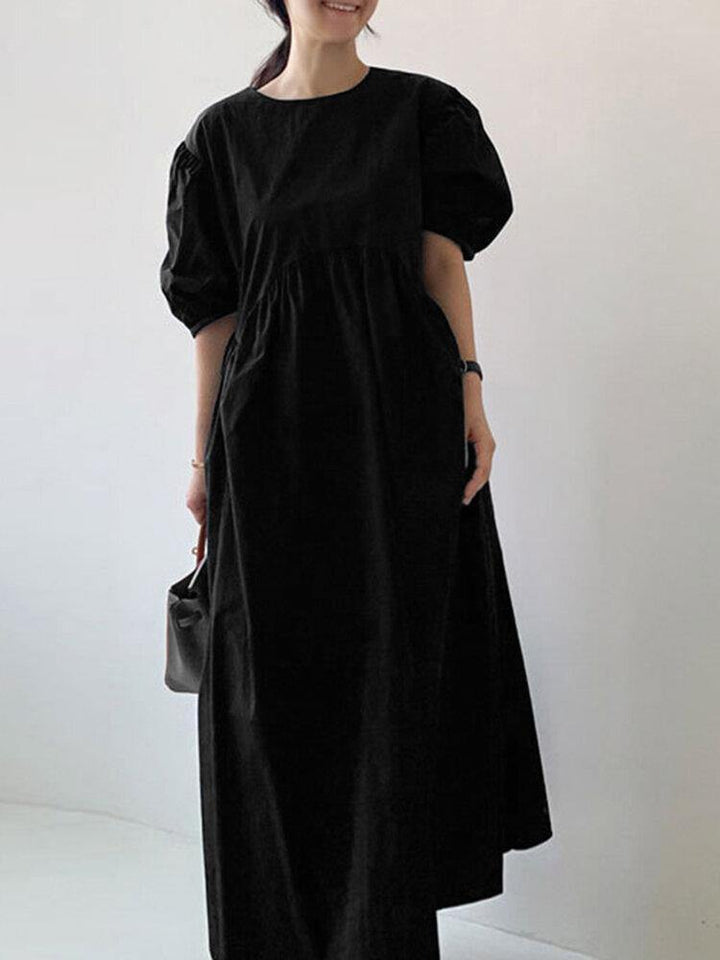 Levoire | Robe rentou à manches bouffantes Noir