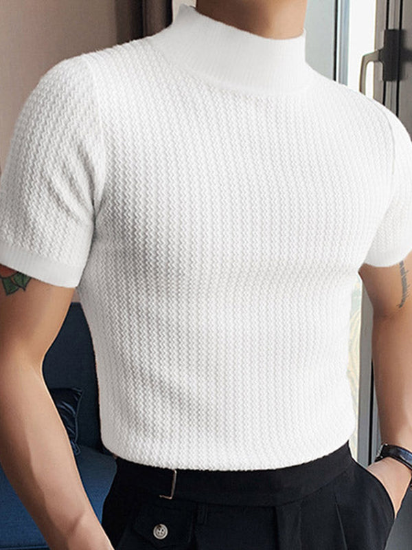 Levoire | T-Shirt Col Haut Manches Courtes Blanc